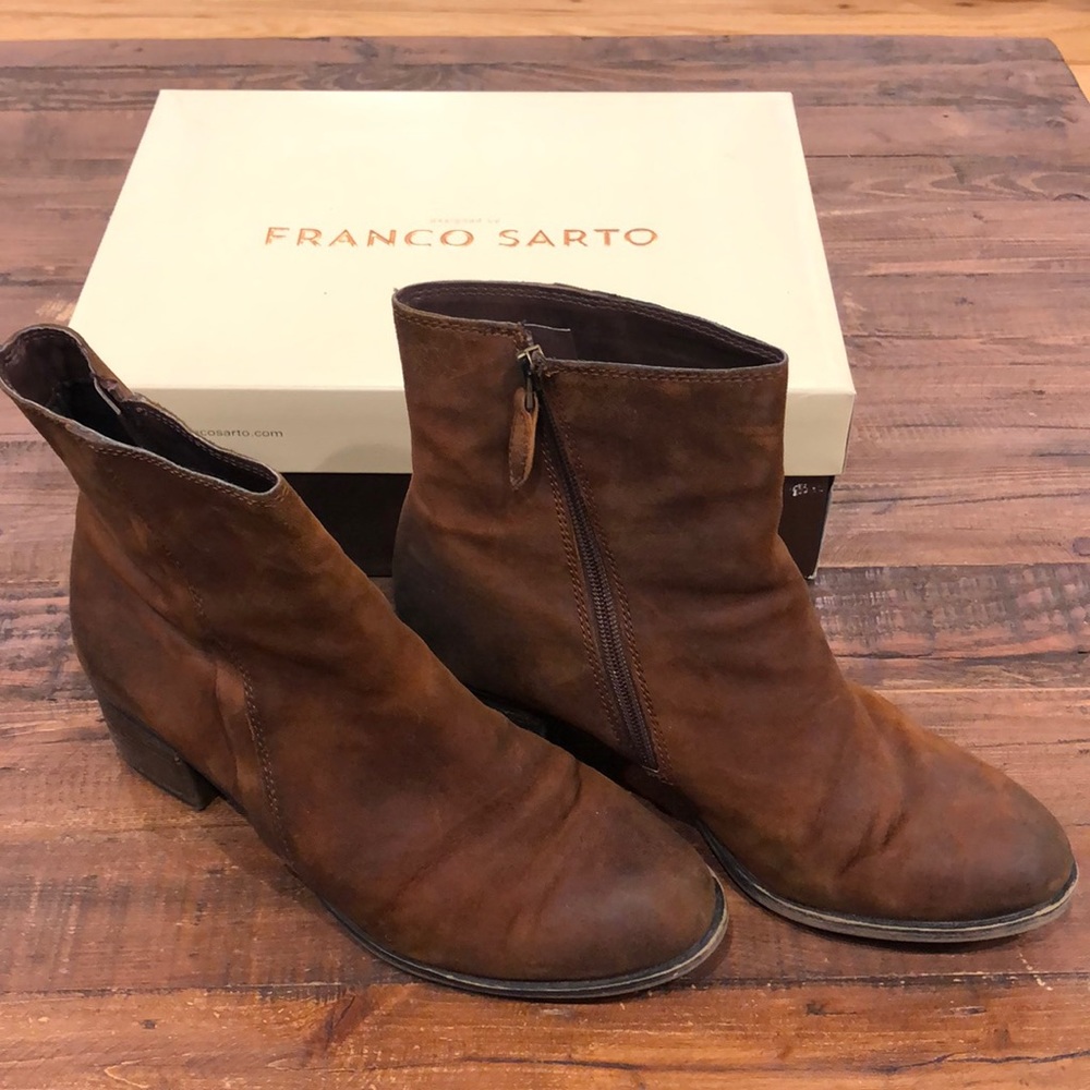 Franco Sarto Kelvin Leather Ankle Boot